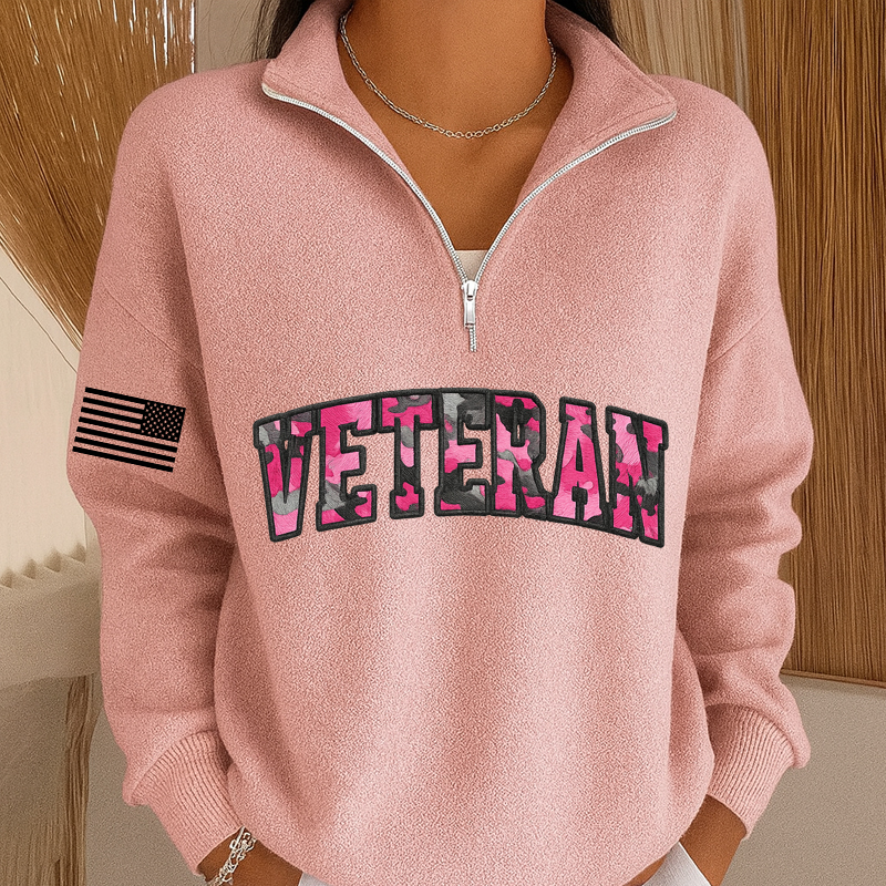 Women's Veteran Printed Casual Sweatshirt