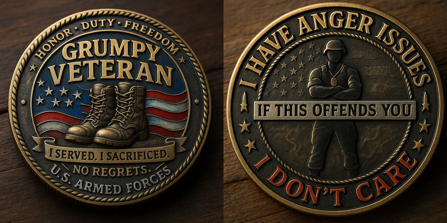 🏆Flash Sale 60% OFF - Grumpy Veteran – U.S. Armed Forces Commemorative Coin