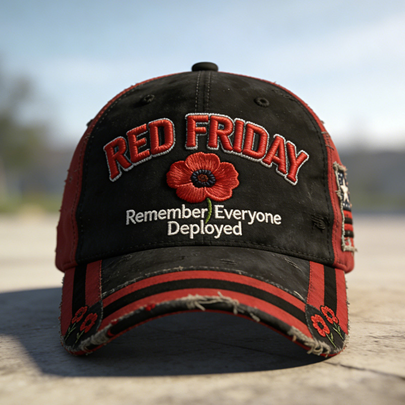 Red Friday Art Print Casual Hat