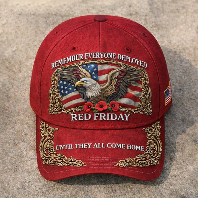 Red Friday Art Printed Casual Hat