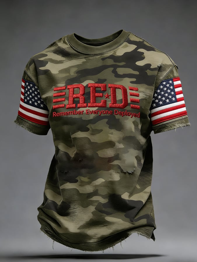 Men's  Red Friday Print Casual T-Shirt