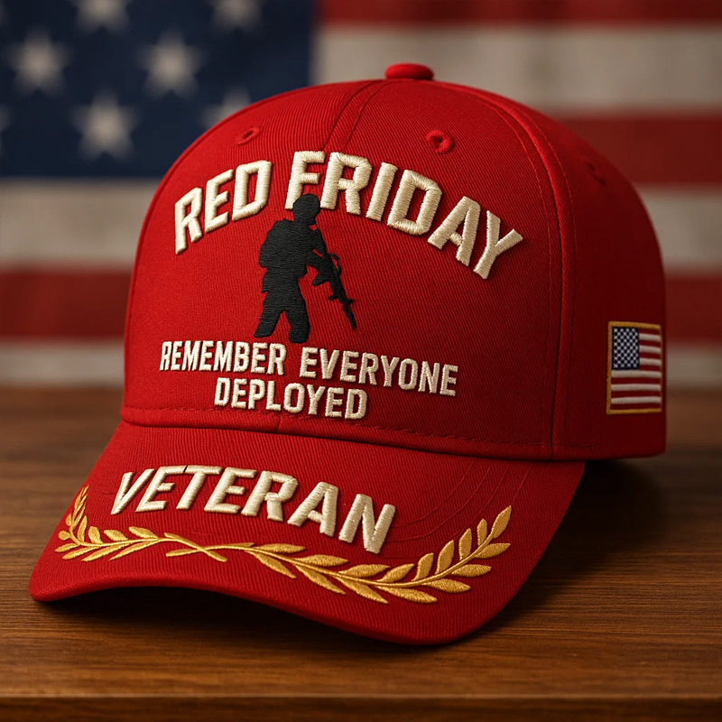 Veteran Red Friday Printed Hat
