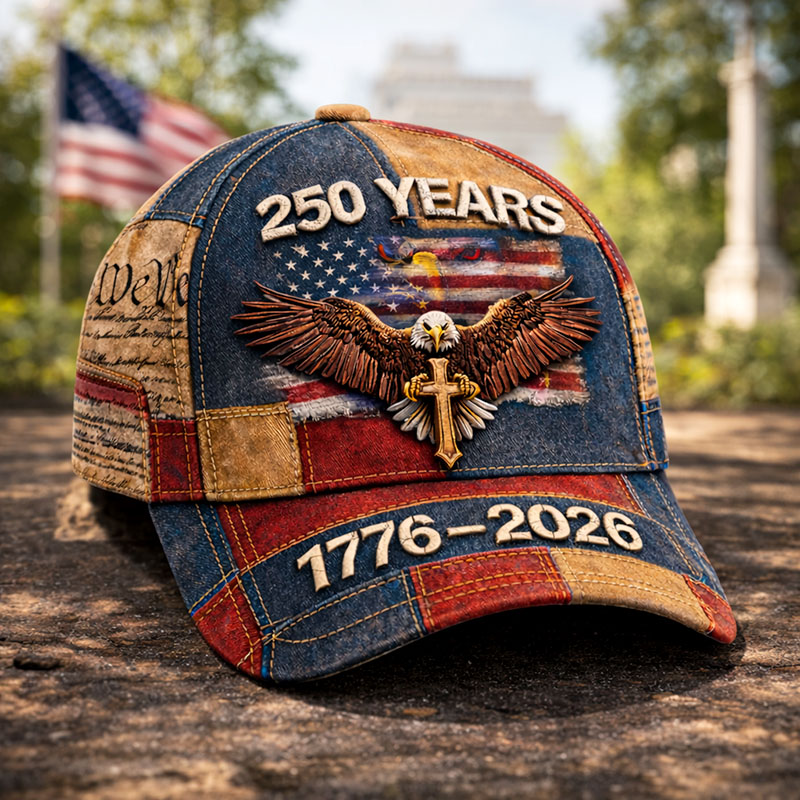 USA 250th Anniversary Embroidered Vintage Baseball Cap