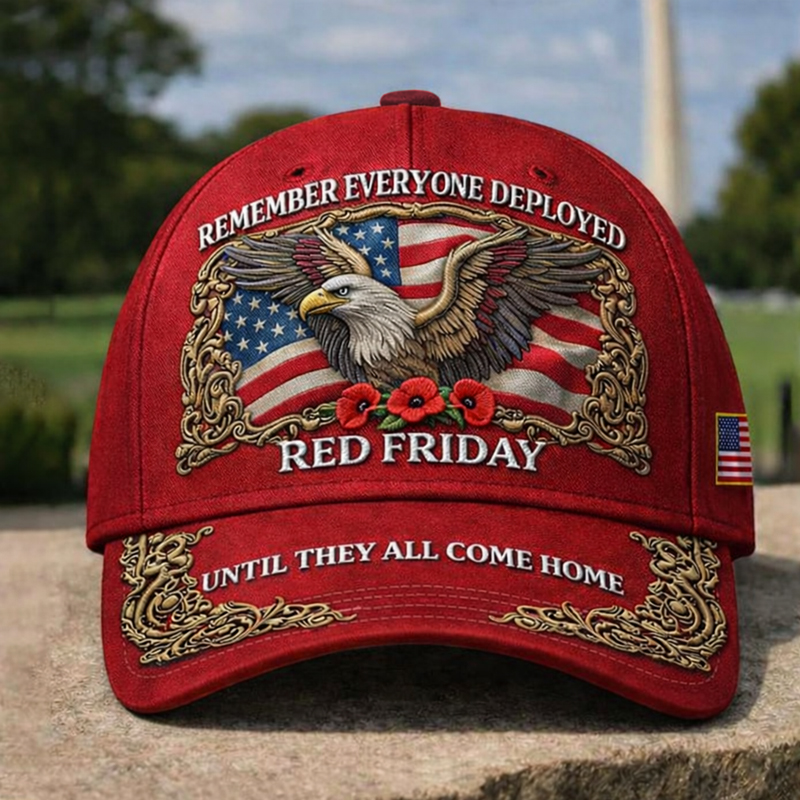 Red Friday Art Printed Casual Hat