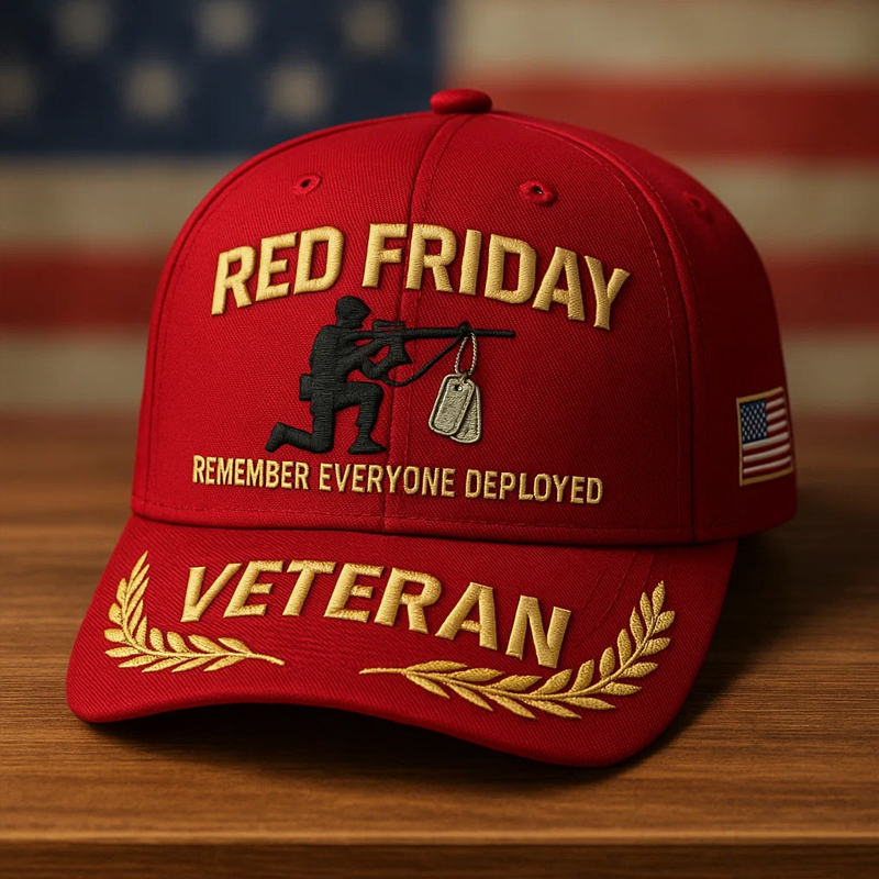 Veteran Red Friday Printed Hat