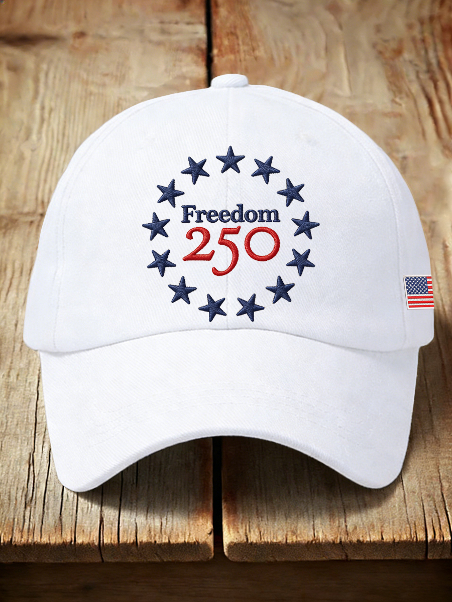 Unisex Freedom 250th Anniversary Embroidered Hat