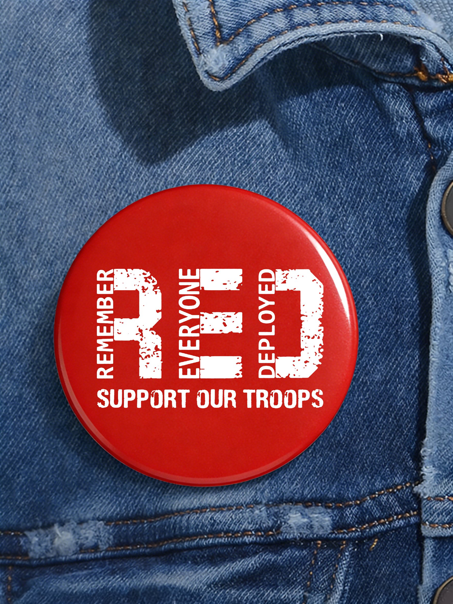 Red Friday Remember Everyone Deployed Brooch