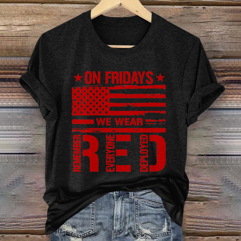 Friday We Wear Red Casual T-Shirt