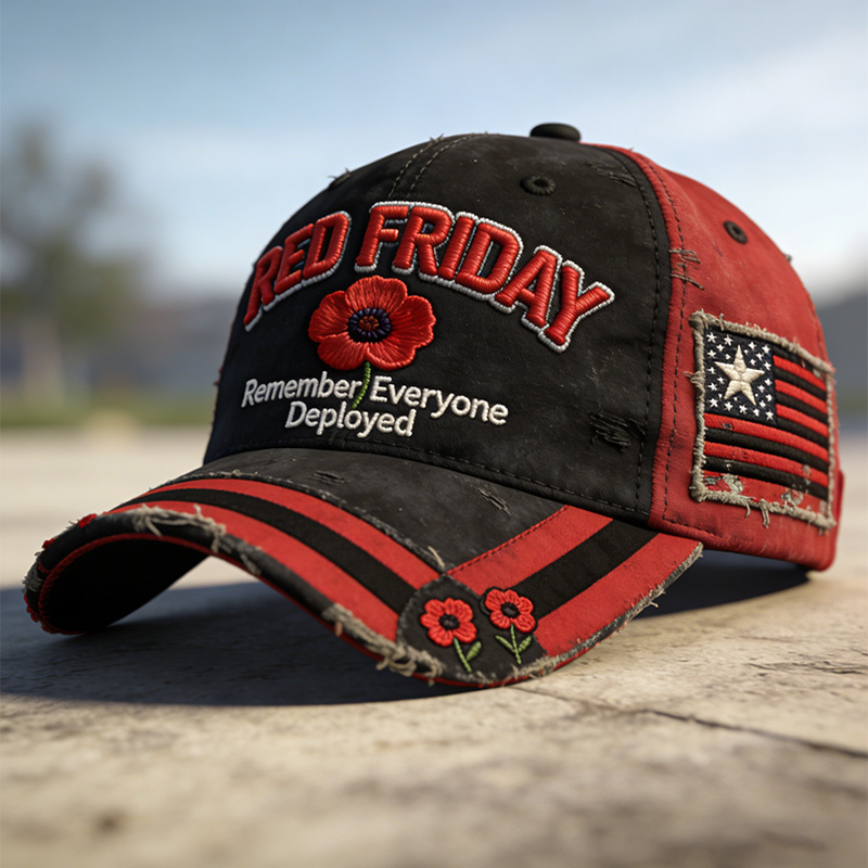 Red Friday Art Print Casual Hat
