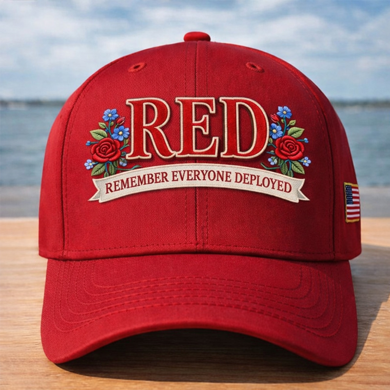 Red Friday Art Printed Casual Hat