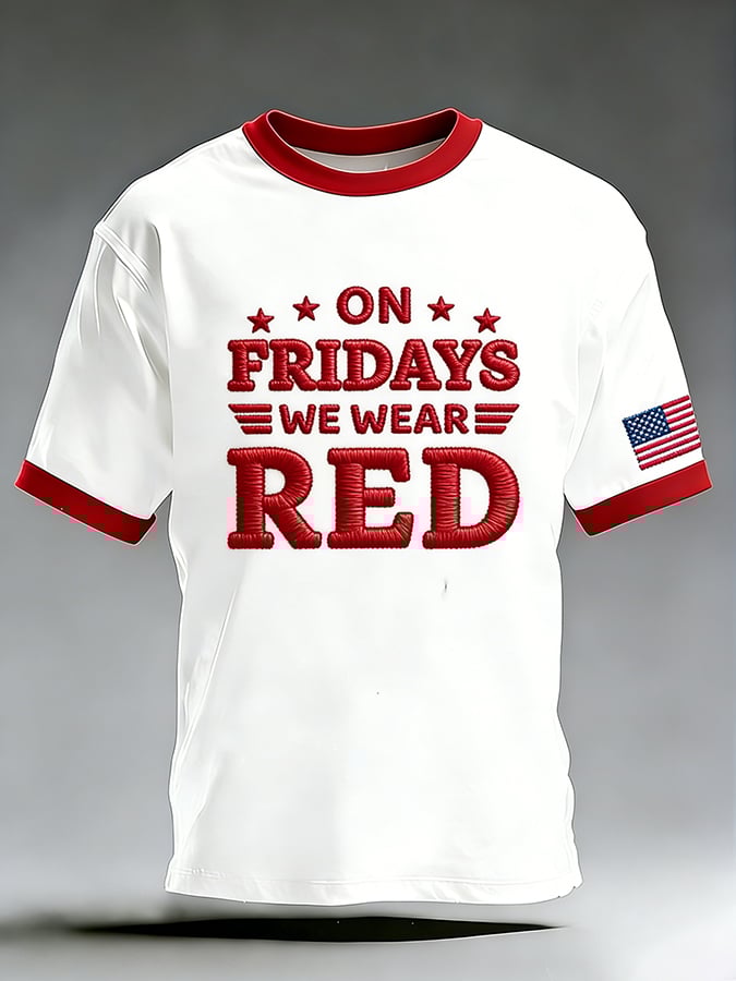 Men's Red Friday Print T-Shirt