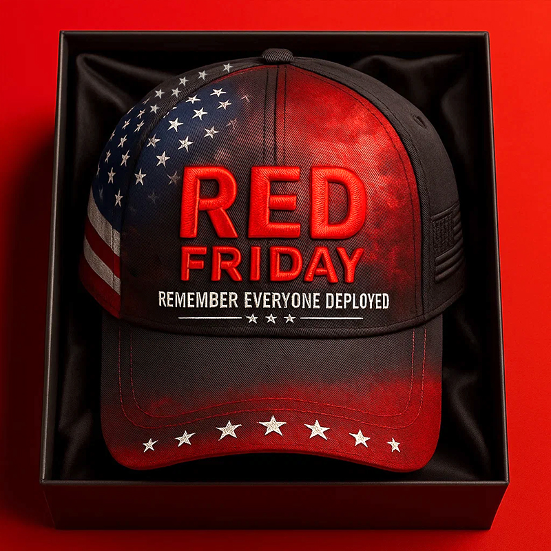 Red Friday Printed Casual Hat