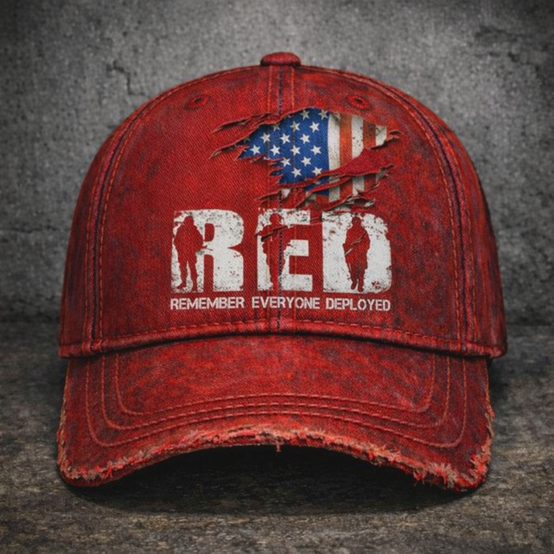 Red Friday Art Printed Casual Hat