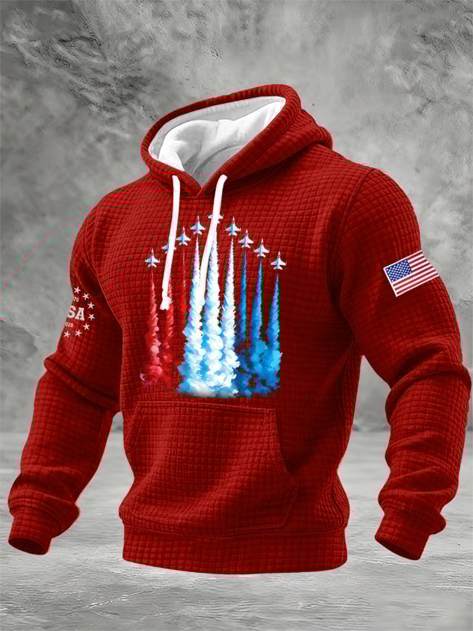 Men's America 250 – Red, White & Blue Sky Tribute Print Hoodie