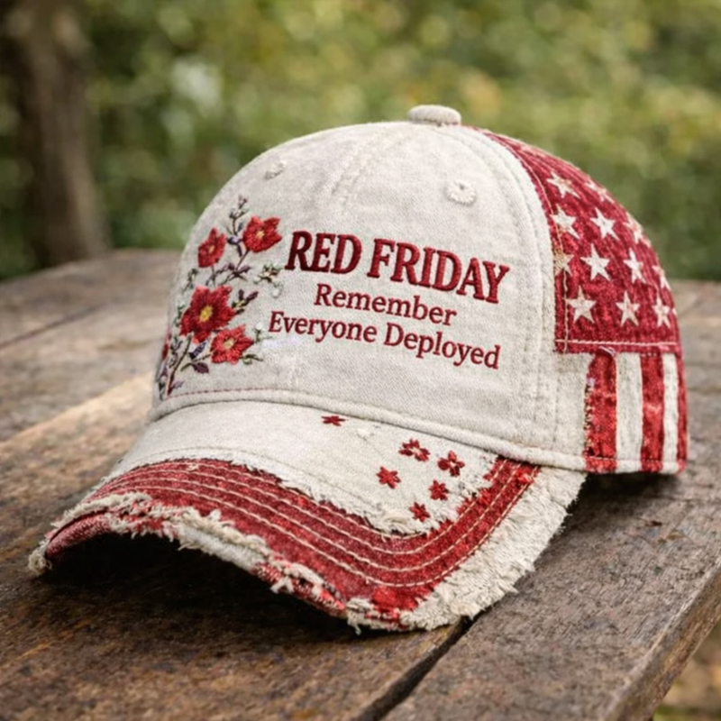 Red Friday Art Printed Casual Hat
