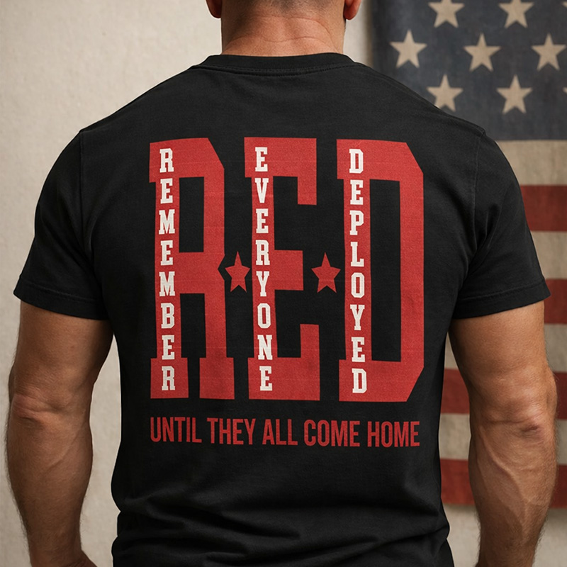 Men's Red Friday Printed Casual T-Shirt