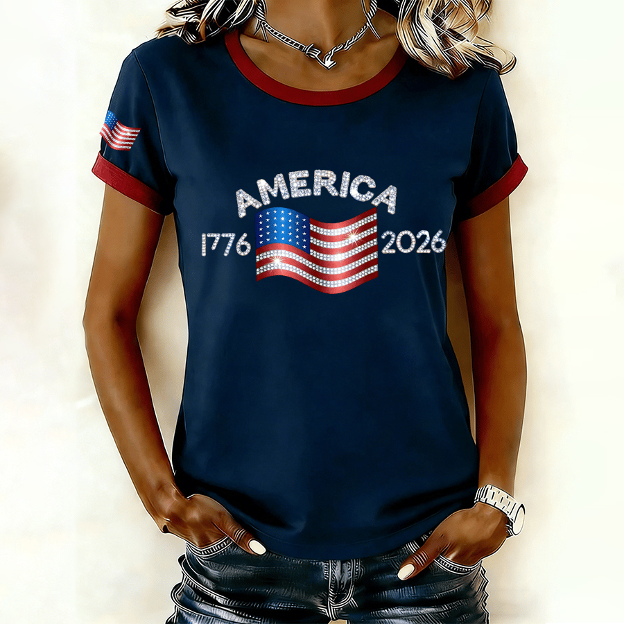 Women's T-shirt commemorating the 250th anniversary of the founding of the United States.