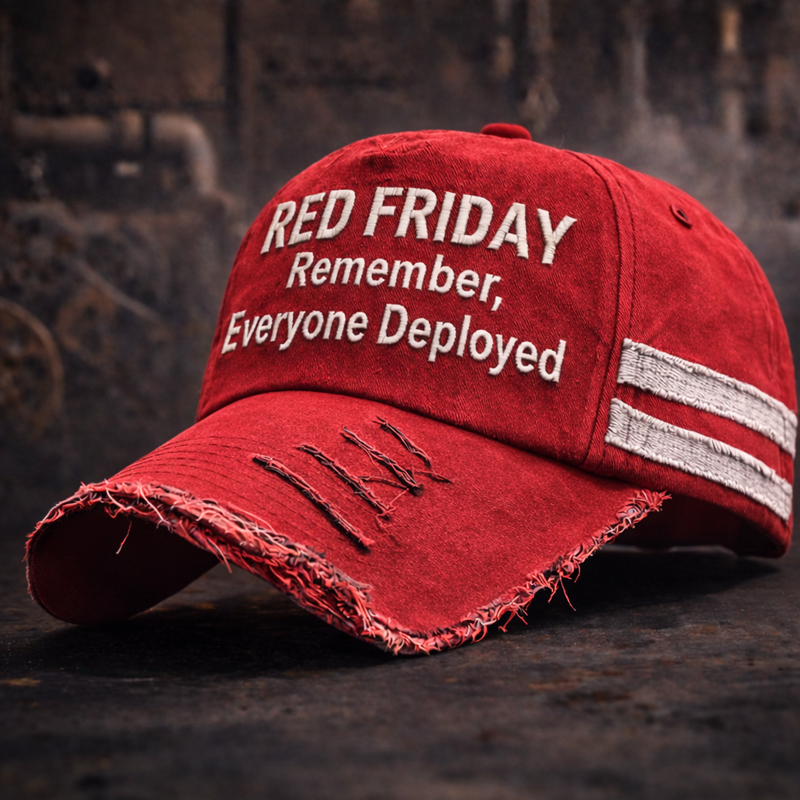 Red Friday Art Printed Casual Hat