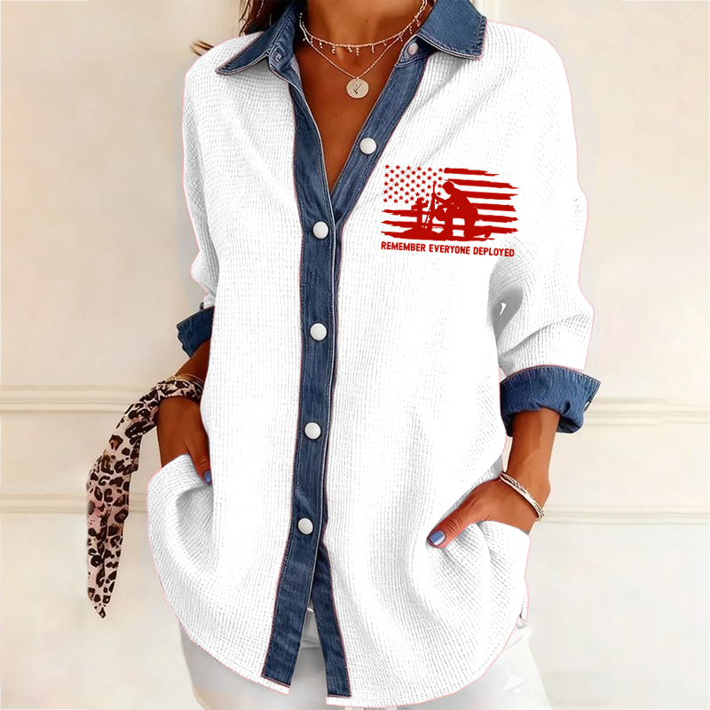 Women's Red Friday Printed Casual Shirt