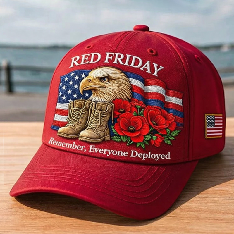 Red Friday Art Printed Casual Hat