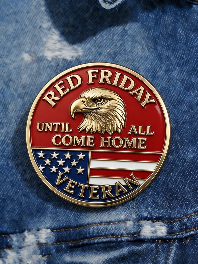 Unisex Red Friday Brooch