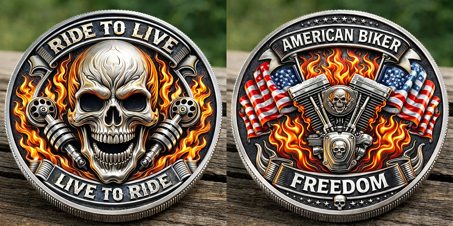 🏆Flash Sale 60% OFF - The Biker’s Commemorative Freedom Coin