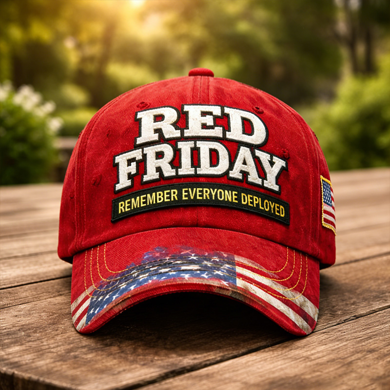 Red Friday Art Print Casual Hat