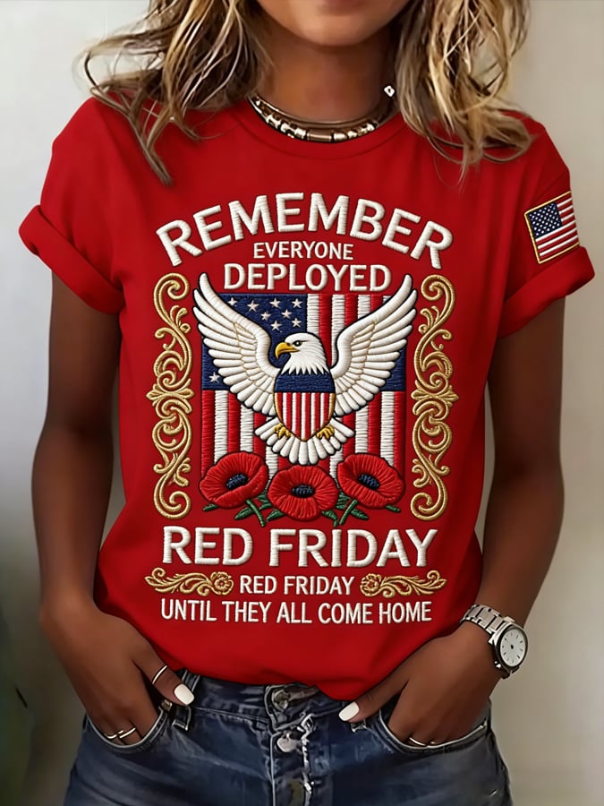 Women's  Red Friday Veteran Print T-Shirt
