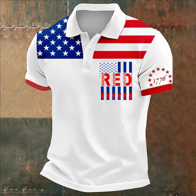 Men‘s Red Friday Print Men's Polo Shirt