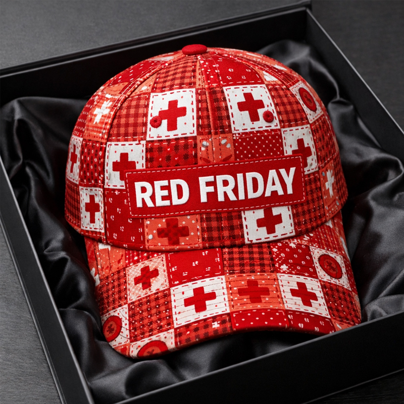 Red Friday Art Print Casual Cap