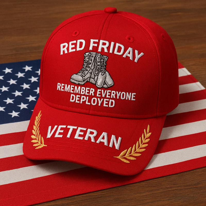 US Red Friday Printed Casual Hat