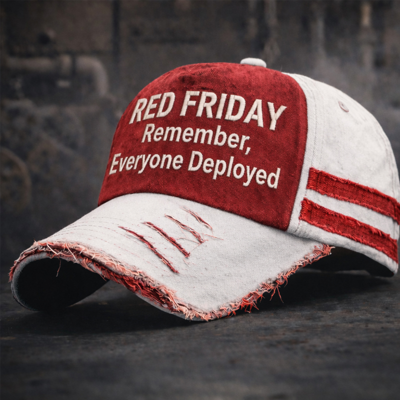 Red Friday Art Printed Casual Hat