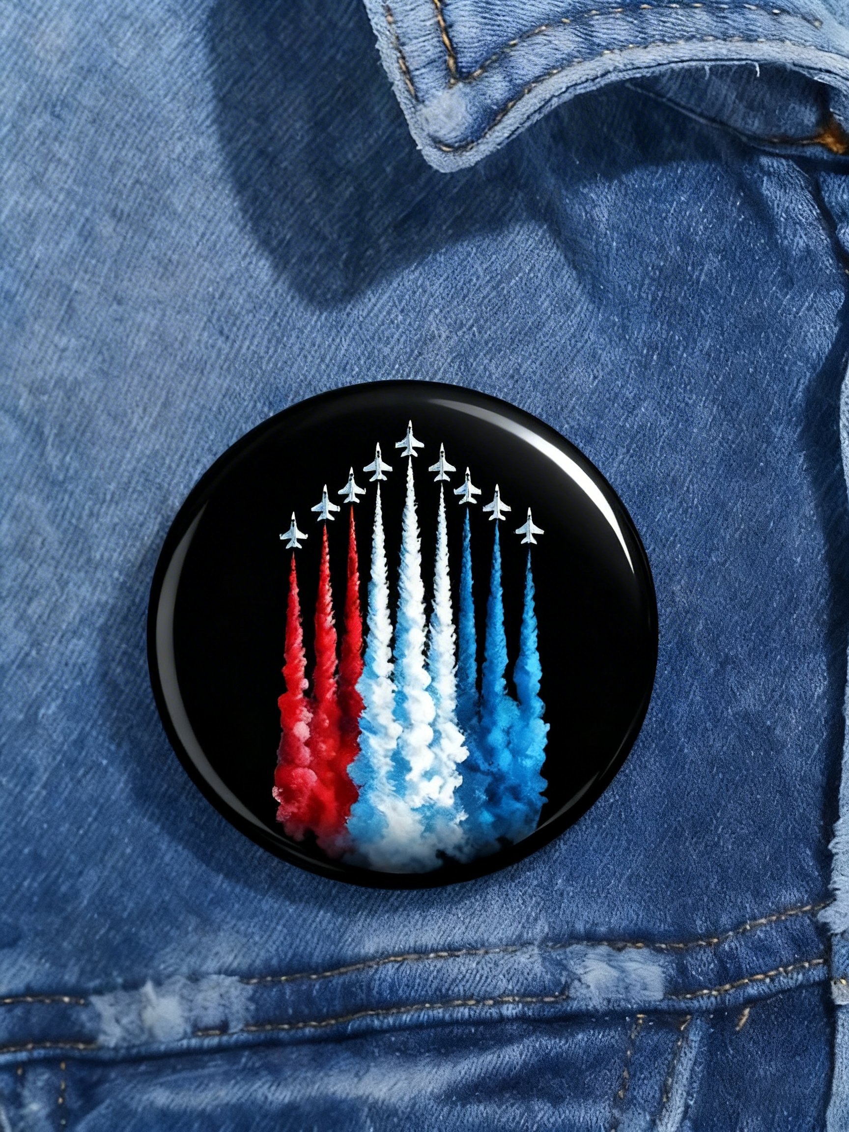 America 250 – Red, White & Blue Sky Tribute Pin Button
