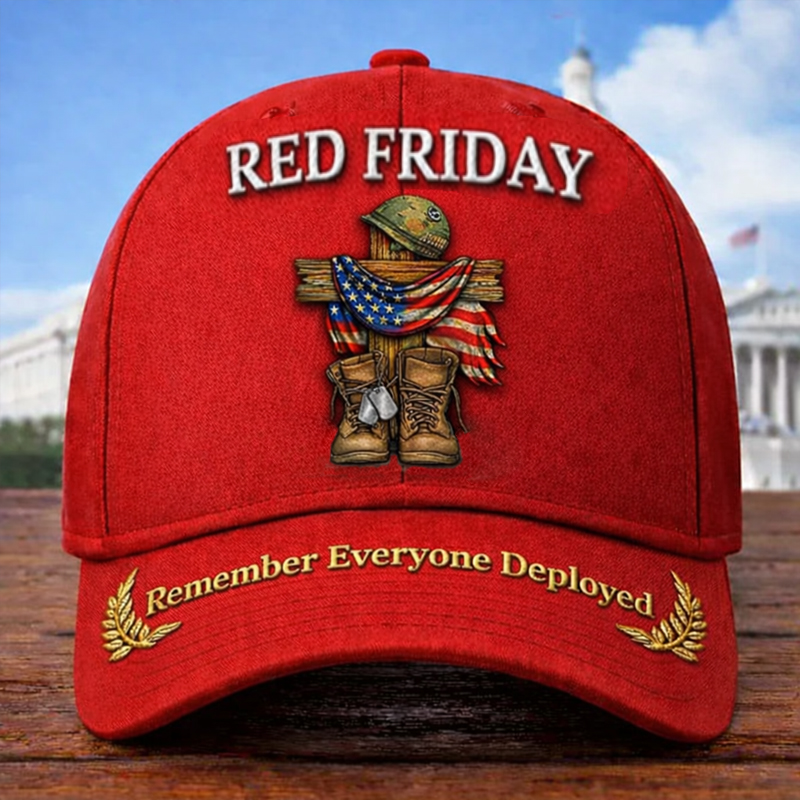 Red Friday Art Printed Casual Hat