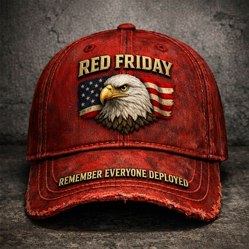 Red Friday Art Printed Casual Hat