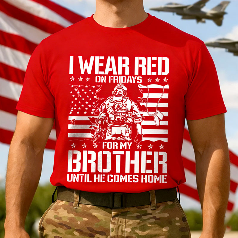 Men’s Red Friday Printed Casual T-Shirt