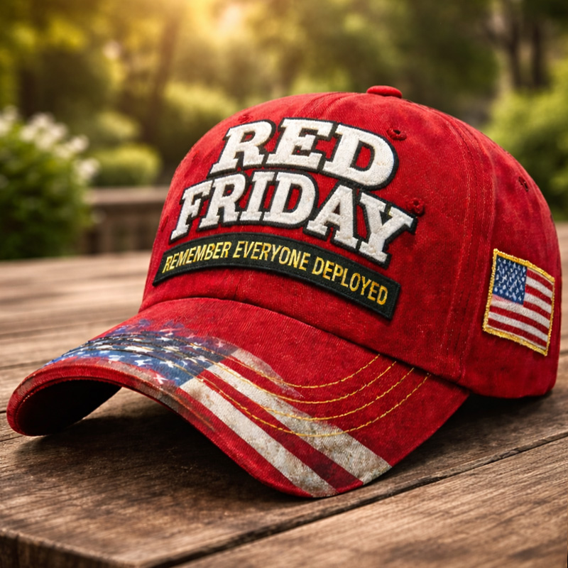 Red Friday Art Print Casual Hat
