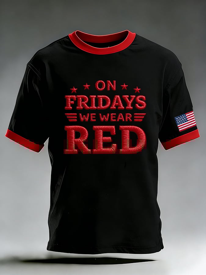 Men's Red Friday Print T-Shirt