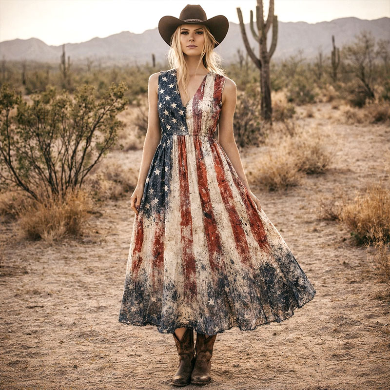 Women's 250th Anniversary Inspired Sleeveless Dress