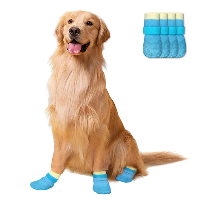 4Pcs Dog Booties and Paw Protectors, Anti-Slip Waterproof Dog Sock